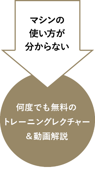 マシンの使い方が分からない